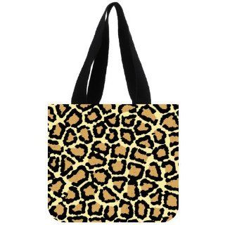 Custom Leopard Print Tote Bag (2 Sides) Canvas Shopping Bags CLB 167   Reusable Grocery Bags