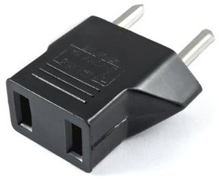 NEW Universal USA to Europe Travel Plug Adapter Converter American Flat Pin to European Round Pin: Electronics