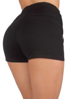 U Turn 3004 Colombian style Sexy Stretch Moleton Butt lift High Waist Shorts at  Womens Clothing store: High Waist Pants
