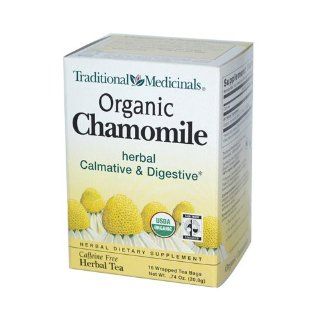 Traditional Medicinals Organic Chamomile Herbal Tea   16 Tea Bags   HSG 670133: Health & Personal Care
