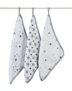 aden + anais 3 Pack Muslin Washcloths, Twinkle : Baby Washcloths : Baby