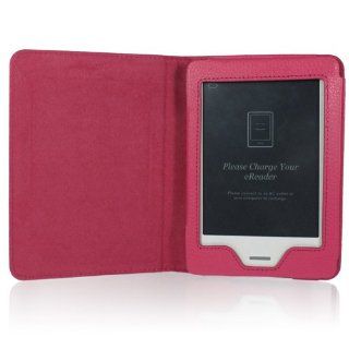 ZuGadgets Magenta/ Stylish PU Leather Flip Folio Protective Skin Stand Case Cover Wallet for Kindle Paperwhite (4256 6): Computers & Accessories