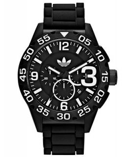 adidas Watch, Unisex Chronograph Black Silicone Strap 48mm ADH2859   Watches   Jewelry & Watches