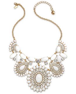 kate spade new york Gold Tone Capri Garden White Statement Necklace   Fashion Jewelry   Jewelry & Watches