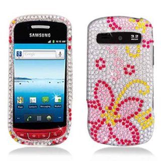Aimo Wireless SAMR720PCDI153 Bling Brilliance Premium Grade Diamond Case for Samsung Admire/Vitality R720   Retail Packaging   Pink/White Flowers: Cell Phones & Accessories