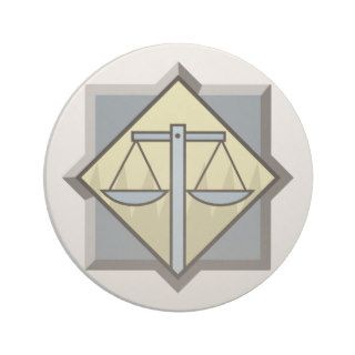 Attorney Scales Of Justice Coasters