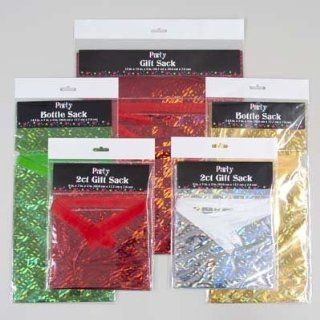 GIFT SACK HOLOGRAPHIC SHIPPER 3ASST SIZE/4AST CLR 144PC SIDE, Case Pack of 144: Health & Personal Care