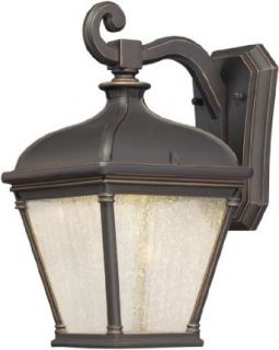 The Great Outdoors 72392 143C 1 Light 13" Height LED Outdoor Wall Sconce from the Lauriston Manor Collection, Oil Rubbed Bronze / Gold   Wall Porch Lights  