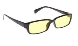 Night Driving Glasses with Yellow Polycarbonate Double Sided Anti reflective Coating   Black Frame Color with Spring Hinges   53 15 138 Eye Size: Automotive