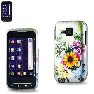 Reiko 2DPC SAMR910 134 Premium Grade Durable Protective Snap On Case for Samsung Galaxy Indulge R910   1 Pack   Retail Packaging   White/Multi: Cell Phones & Accessories