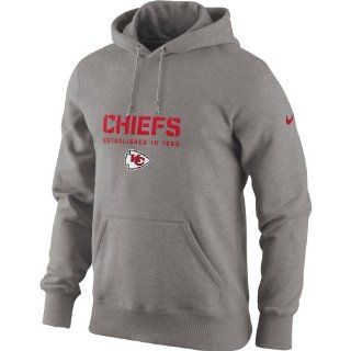 Nike Kansas City Chiefs Classic Team Issue Hoodie   Ash  Sports Fan Sweatshirts  Sports & Outdoors
