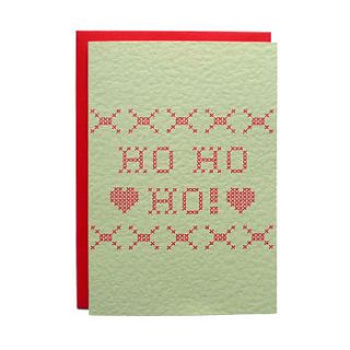 ho ho ho! handmade christmas card by tea & ceremony