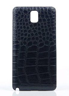 Black Crocodile Texture Pu Leather Replacement Back Rear Cover Housing Case for Samsung Galaxy Note 3 N9000: Cell Phones & Accessories