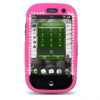 Crystal Hard Hot Pink Cover Case with Bling Diamonds for Palm Pre (CDMA) Sprint [WCM128]: Cell Phones & Accessories