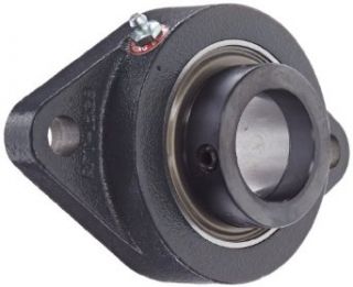Browning VF2E 127 Intermediate Duty Flange Unit, 2 Bolt, Eccentric Lock, Regreasable, Contact and Flinger Seal, Cast Iron, Inch, 1 11/16" Bore, 5 27/32" Bolt Hole Spacing Width, 7 1/16" Overall Width: Flange Block Bearings: Industrial & 