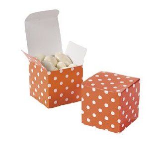 Orange Polka Dot Gift Boxes   Solid Color Party Supplies & Solid Color Favor Containers: Health & Personal Care