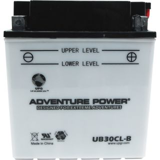 UPG Flooded Cell Motorcycle Battery — 12V, 6.5 Amps, Model# UB30CL-B  Motorcycle Batteries