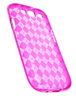 CASE123 Soft Diamond Pattern TPU Gel Skin Case Cover   AT&T/Verizon/T mobile/Sprint/International   Hot Pink in CASE123 Retail Package Cell Phones & Accessories