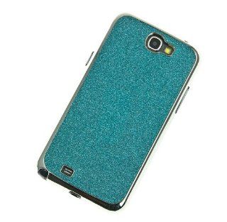 CASE123 Glamorous Girl Sparkle Bling Snap On Hard Case Cover for Samsung Galaxy Note 2 w/3x free screen protectors   Turquoise: Cell Phones & Accessories