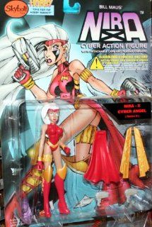 Bill Maus' Nira X Cyber Angel Action Figure with Detachable Cape and Plasma Cannon   Series II: Toys & Games