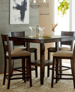 Caf Latte Dining Room Furniture, 5 Piece Counter Height Set (Table and 4 Bar Stools)   Furniture