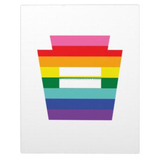 PA Keystone Marriage Equality Rainbow Graphic Photo Plaques