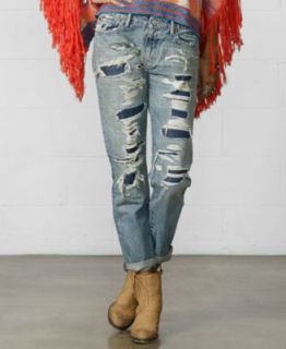 Denim & Supply Ralph Lauren Destructed Boyfriend Jeans   Jeans   Women