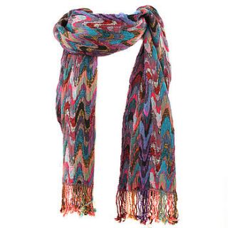 35% off zig zag winter scarf three colours by charlotte's web