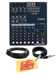 Yamaha MG102C 10 Input Stereo Mixer Bundle with XLR Cable, Instrument Cable, and Polishing Cloth Musical Instruments