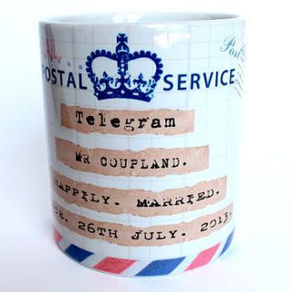 personalised telegram mug by lovehart