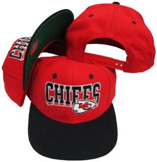 Kansas City Chiefs Red / Black Two Tone Plastic Snapback Adjustable Plastic Snap Back Hat / Cap : Sports Fan Baseball Caps : Sports & Outdoors