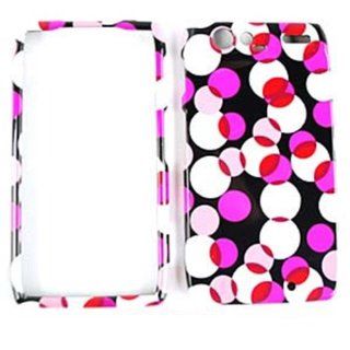 CELL PHONE CASE COVER FOR MOTOROLA DROID RAZR PINK POLKA DOTS ON BLACK: Cell Phones & Accessories