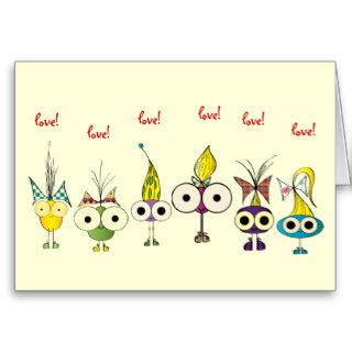 Sprăut Cartoon Character I Love You Greeting Cards