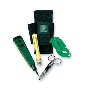 New Greenlee 46010 Installation Kit For Terminating Voice And Data Cabling Rugged Cordura Pouch   Hand Tool Sets