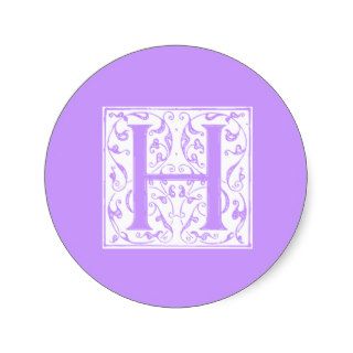 Ornate H Monogram Stickers