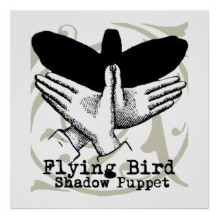 Vintage Bird Hand Puppet Shadow Games Print
