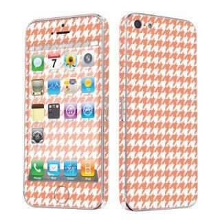 Apple iPhone 5 Full Body Vinyl Decal Protection Sticker Skin Orange HoundsTooth By Skinguardz Cell Phones & Accessories