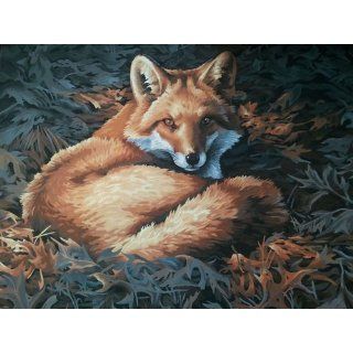Dimensions Needlecrafts Paintworks Paint By Number, Sunlit Fox   Childrens Paint By Number Kits