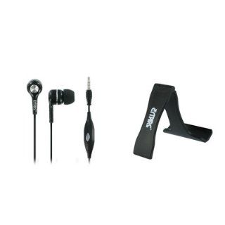 EMPIRE Motorola ATRIX HD MB886 3.5mm Stereo Hands Free Headset Headphones (Black) + Mini Folding Stand [EMPIRE Packaging]: Cell Phones & Accessories