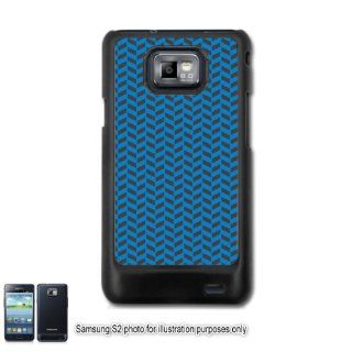 Blue Gray Grey Herringbone Print Pattern Samsung Galaxy S2 I9100 Case Cover Skin Black (FITS AT&T AND STRAIGHT TALK MODELS ONLY): Cell Phones & Accessories