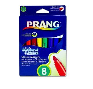 Dixon Prang Conical Tip Art Markers, 8 Color Set, Classic Colors (80680) : Childrens Drawing Markers : Office Products