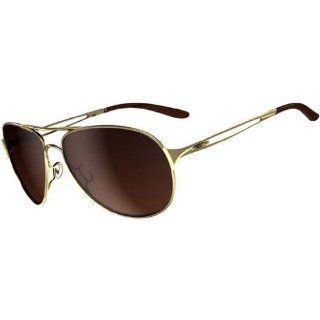 Oakley Caveat Sunglasses   Oakley Women's Lifestyle Aviator Sunglasses   Polished Gold/Dark Brown Gradient / One Size Fits All Automotive
