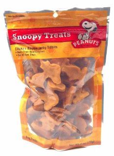 Peanuts Snoopy Treats Chicken Recipe Jerky Tidbits Made From Real Chicken for All Size Dogs 6 Oz. (1 Each) : Pet Jerky Treats : Pet Supplies