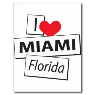 I Love Miami Florida Postcard