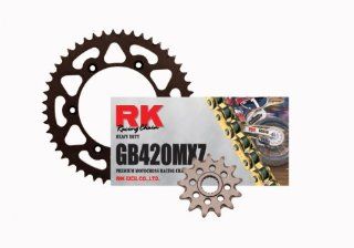RK Outlaw Racing Gold Chain and Aluminum Sprocket Kit CR 80 CR 85 86 07 15/50: Patio, Lawn & Garden