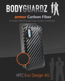 BodyGuardz BZ ACBED 1011 BodyGuardZ Carbon Fiber Armor Full Body Protectors for HTC Evo Design 4G Skin Retail Packaging Black: Cell Phones & Accessories