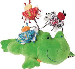 Mary Meyer Brainy Baby Fun Time Activity Plush Toy, Frog  Brainy Baby Bug  Baby