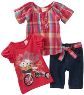 Nannette Baby Girls Infant BFF Capri Set, Orange, 12 Months Infant And Toddler Clothing Sets Clothing