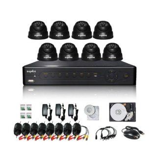 SANNCE 8CH H.264 HDMI P2P/QR Code Technical DVR, 1TB HD, Smartphone View+ 8 x Dome Indoor Cameras,Day Night Vision Surveillance Security System: Electronics