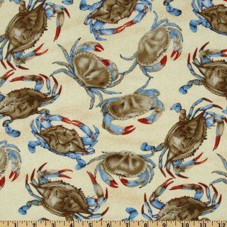 Timeless Treasures Crabs Sand Fabric: